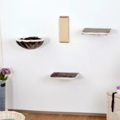 Silvio Design Katzen-Kletterwand 4-teilig Grau