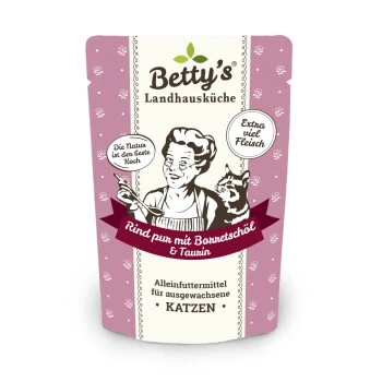Betty's Landhausküche Frischebeutel Rind Pur 12 X 100g Für Katze 1 Betty's Landhausküche Frischebeutel Rind Pur 12 X 100g Für Katze