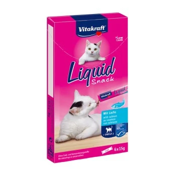 Vitakraft Cat Liquid-Snack 11x6 Stück Lachs & Omega 3 1 Vitakraft Cat Liquid-Snack 11x6 Stück Lachs & Omega 3
