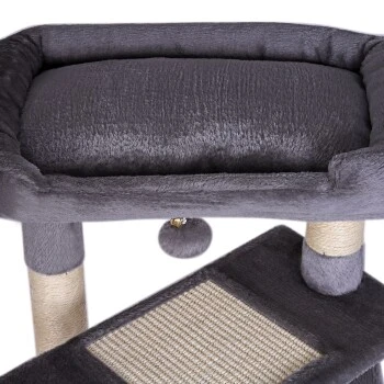 Lionto Kratzbaum, Höhe 75 Cm Dunkelgrau 4 Lionto Kratzbaum, Höhe 75 Cm Dunkelgrau – Bild 4