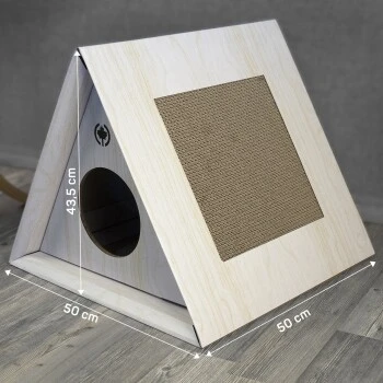 Canadian Cat Company Höhle Triangle House Hellgrau 3 Canadian Cat Company Höhle Triangle House Hellgrau – Bild 3