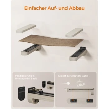 FEANDREA Clickat Katzenmöbel 3er Set, Für Die Wand 6 FEANDREA Clickat Katzenmöbel 3er Set, Für Die Wand – Bild 6
